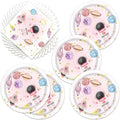 Egami 40pcs Pink Space Party Supplies,include 20 Dessert plate and 20 Napkin,Galaxy Space Planet Astronauts Birthday Plate Napkin Set,Used for outer space Party Decoration by Egami