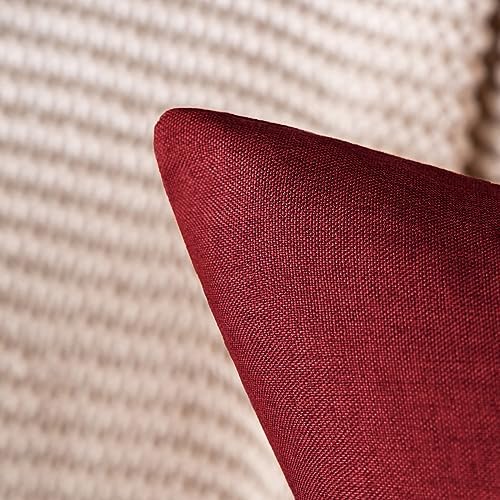 MIULEE Decorative Outdoor Pillow Covers Christmas 16x16 Wine Red - Image 6