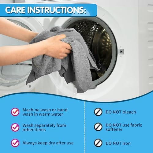 FIXSMITH Shop Towels, Pack of 100, Grey Microfiber Cleaning Cloth Bulk, Microfiber Towels for Cars, All-Purpose Absorbent Cleaning Rags, Dust Cloth for Automotive, Mechanic, Garage, 11.5 x 11.5 inch - Image 6
