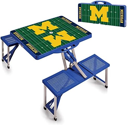 PICNIC TIME NCAA North Carolina Tar Heels Folding Picnic Table - Camping Table - Outdoor Table with Umbrella Hole - Image 5