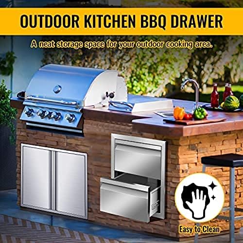AHLOKI Outdoor Kitchen Drawer Single BBQ Drawer Stainless Steel, 14W x 15H x 23D Inch - Image 5