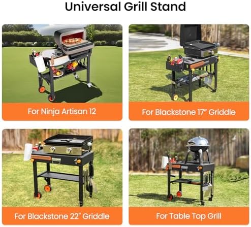 Folding Grill Table for Blackstone 17" & 22" Griddle, Portable Grill Cart - Image 5