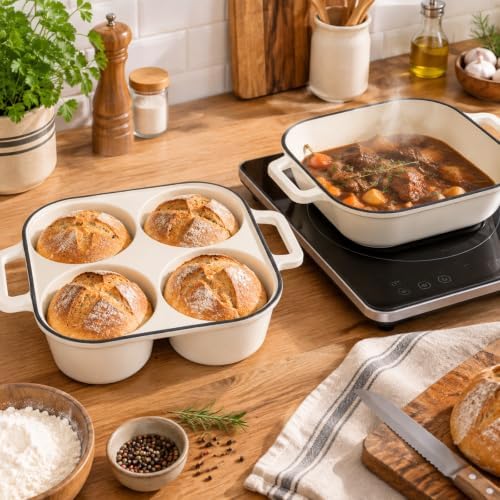 Dutch Oven With Lid, Mini Enamel Sourdough Dutch Oven for Bread Baking - Image 5