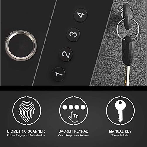 Biometric Slider Handgun Gun Safe for Nightstand, Desk, Bed Side, Truck - Image 3