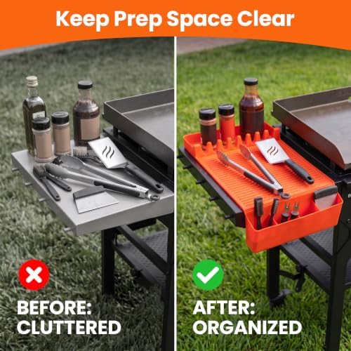 Silicone Grill Mat for Blackstone with Side-Shelf Tool Organizer - Image 5