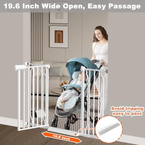 Fairy Baby 85.8-90.5 Inch Extra Wide Baby Gate for Doorway Metal Auto-Close - Image 6