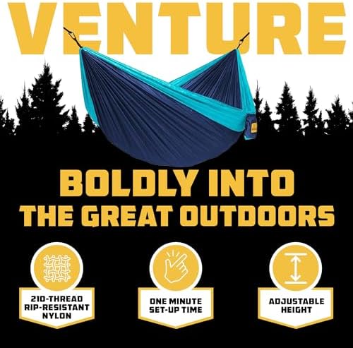 Wise Owl Outfitters Camping Hammock – up to 500lbs Portable Hammock with Tree Straps - Travel, Backpacking, Hiking, Outdoors Camping Gear - Single or Double - Image 3