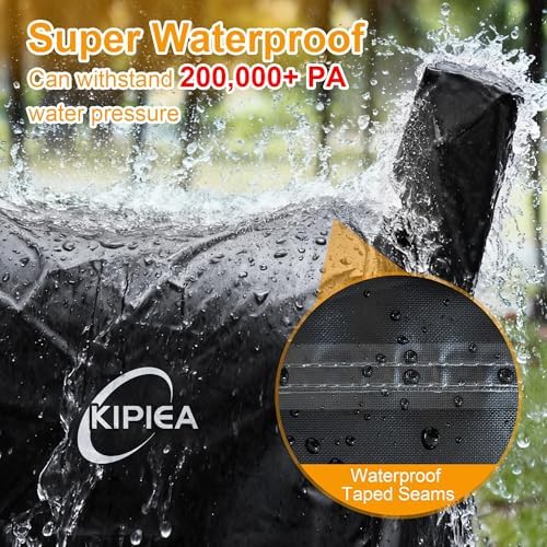 Kipiea 600D Heavy Duty Grill Cover for Traeger Pro 22 & 575 Series, Waterproof Wood Pellet Smoker Cover with Windproof Buckles, Pellet BBQ Grill Covers for Outside Anti-UV, No Tear, No Fading - Image 4