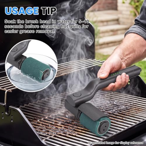 Electric Grill Brush for Outdoor, 2600mAh Cordless BBQ Grill Cleaner - Image 7