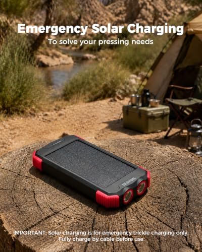 BLAVOR Solar Power Bank 10,000mAh Portable Wireless Charger for Cell Phones - Image 6