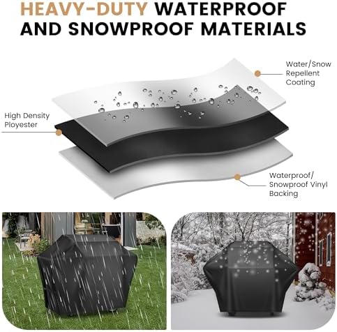 Grill Cover 55 Inch for Outdoor Grill, Waterproof＆UV-Proof Gas Grill Cover - Image 5