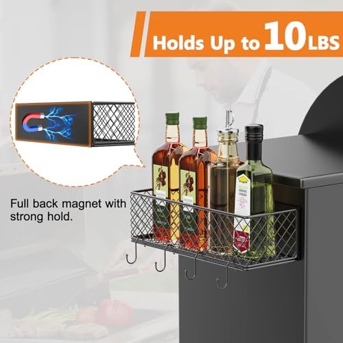 Ormeli 1 Pack Magnetic Storage Bin for Traeger with Paper Towel Holder - Image 2