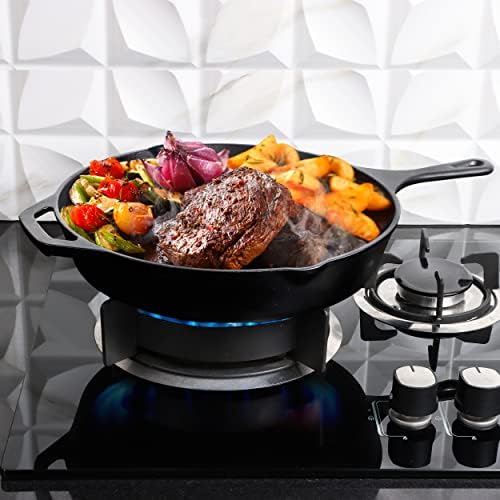 Utopia Kitchen Cast Iron Skillet 10.25 Inch Pre-Seasoned PFAS-Free Black - Image 3
