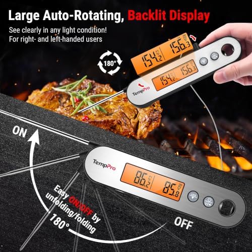 TempPro TempSwift Rechargeable Digital Meat Thermometer for Cooking - Image 5