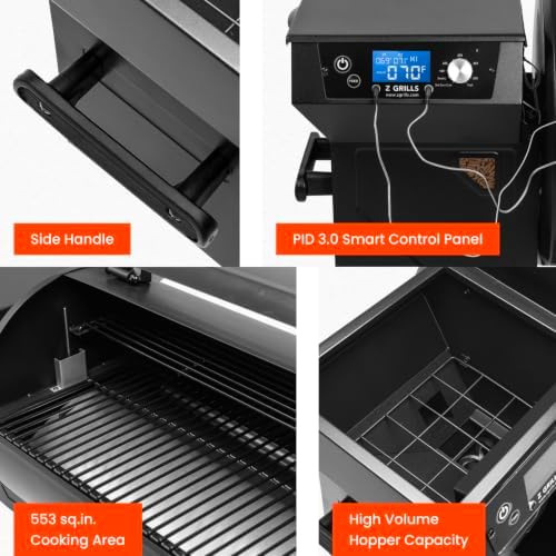 Z GRILLS 550B2 Pellet Grill Smoker, PID 3.0 Auto Temp Control, 553 Sq in - Image 4