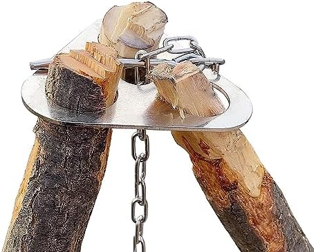 Stainless Steel Camping Tripod Board,Turn Branches into Campfire Tripod by ZANOLY