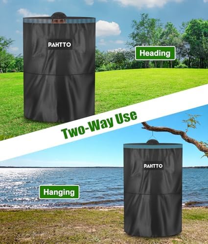 PAHTTO Portable Camping Toilet, Foldable Toilet for Adults with Detachable Phone Shelf and Toilet Paper Holder, Waterproof Porta Potty with Lid for Camping, Hiking, RV Travel, Road Trips - Image 5