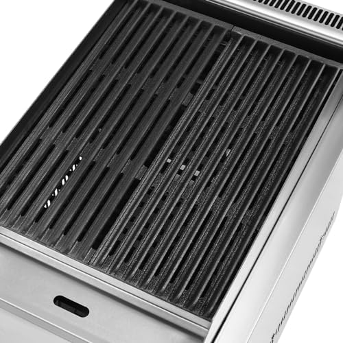 21" Commercial Gas Grill, 2 Burner Gas Propane Flattop BBQ Stove, Countertop Gas Griddle, Outdoor Cooking Stainless Steel Griddle Adjustable Temperature Barbecue for Garden Patio - Image 4