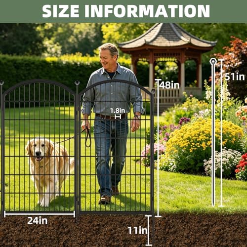 Decorative Garden Fence, 48in (H) x 18ft(L) No Dig Fence - Image 3