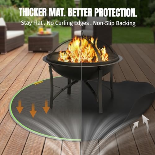 38'' Fire Pit Mat for Solo Stove Bonfire, Fireproof Under Grill Mat - Image 4