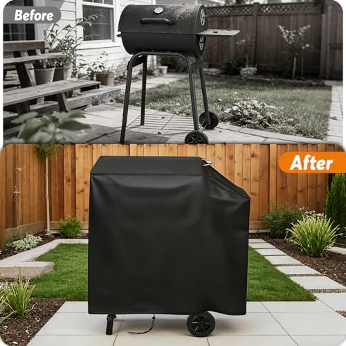 Charcoal Grills Cover 34" for Large Charcoal Grills with Side Shelf - Image 6