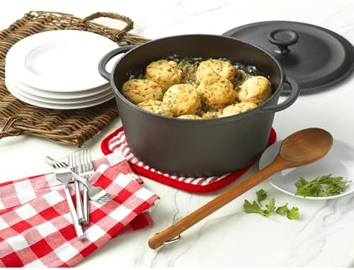 GoodCook Pre-Seasoned Cast Iron Dutch Oven, 5-Quart, Black - Image 6
