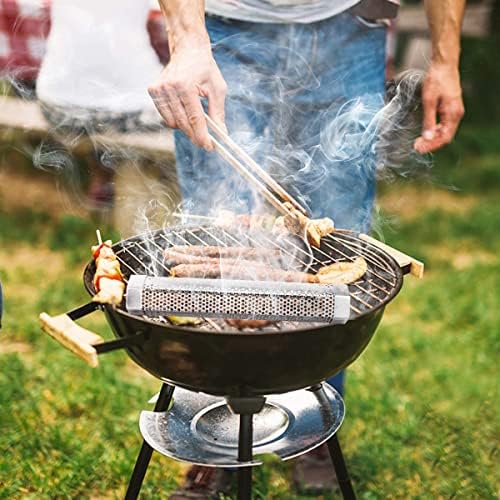 Pellet Smoker Tube, 1 Pack 12'' Smoker Tube with Brush, Premium Stainless Steel, 5 Hours of Billowing Smoke Tube Smoker for All Grill, Smoker, Cold/Hot Smoking - Image 6