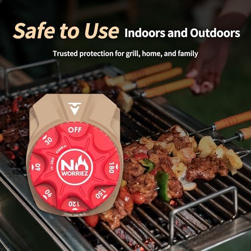NO WORRIEZ 3 Hour Bypass Safety Auto Shut-Off Gas Timer for Propane & Natural Gas | Outdoor Grill, Fire Pit, Pizza Oven | – 100,000 BTU w/ 3/8" Flared Male Connector & Female Hose, Patent Pending - Image 6