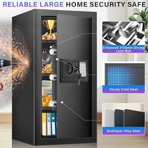 6.2 Cuft Safe Box, Home Safe with Fireproof Waterproof Bag 27.56'' H - Image 2