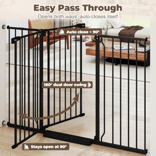 36" Extra Tall Baby Gate, 29"-55" Wide Auto Close Dog Gate Indoor - Image 3