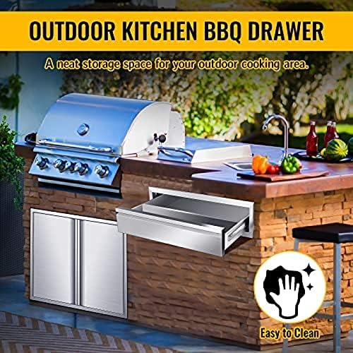 AHLOKI Outdoor Kitchen Drawer Single BBQ Drawer Stainless Steel, 30W X 10H X 23D Inch - Image 7
