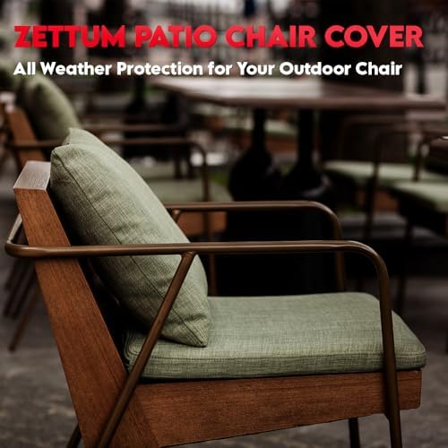 Zettum Patio Chair Covers 2 Pack - 600D Outdoor Lounge Deep Seat Cover Waterproof Heavy Duty, Lawn Furniture Cover for Wicker Chair, Swivel Chair, Rocking Chair, Single Sofa Chair - 30 x 32 x 31 Inch - Image 7
