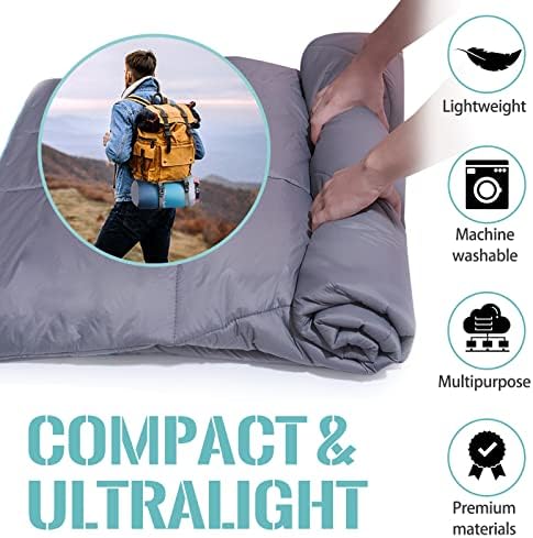 Outdoor Puffy Camping Blanket, Large Outdoor Blanket Waterproof, 55*79'' - Image 7