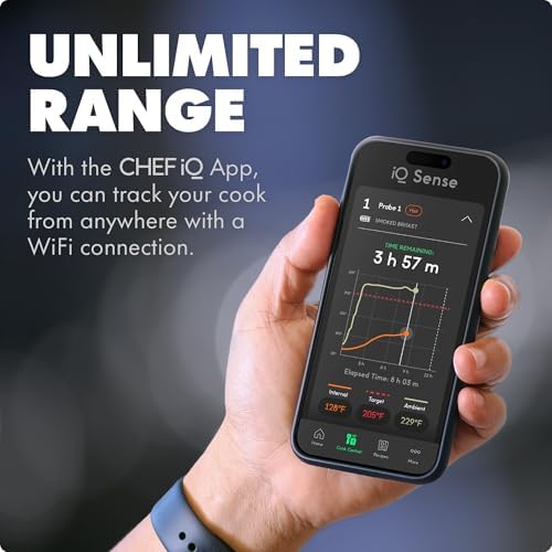 CHEF iQ Sense | Smart Wireless Meat Thermometer | 2 Ultra-Thin Probes | WiFi Unlimited Range | 1000°F Heat Safe | 5 Sensors | BBQ, Grill, Oven, Smoker, Air Fryer | Gen3 - Image 4