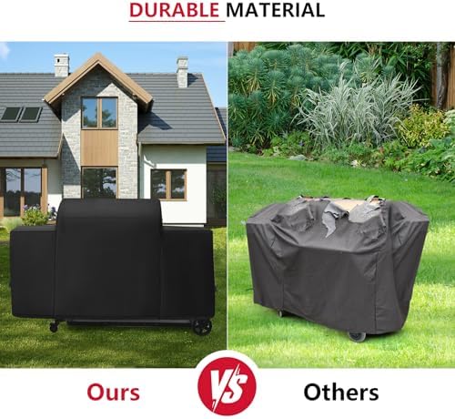 Outdoor Heavy Duty Waterproof Pellet Grill Cover for Traeger Woodridge Pro Grill Woodridge Elite Grill,Grill Cover for Traeger Grills BAC776 Full-Length All Weather Grill Cover Accessory,Black - Image 6