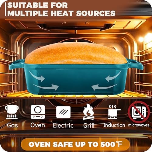Cast Iron Loaf Pan with Lid, 9x5 Loaf Pans for Homemade Bread - Image 5