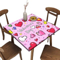 Square Outdoor Table Cloth, Love is in The Air Pattern Printed on Stain Resistant Table Cover Square, Great for Picnics BBQs Daily Meals, Fit for 52" x 52" Square Tables by JRBSZMI2