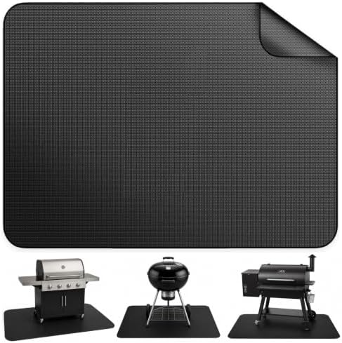65 x 48 Grill Mat for Outdoor Grill, 32 mil Fire Resistant BBQ Pad by DXOKNQG