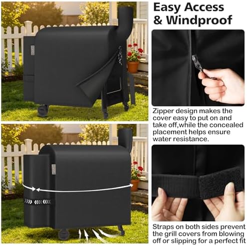 Pellet Grill Cover for Traeger Pro 34/780 Series,1000D Heavy Duty Material - Image 3
