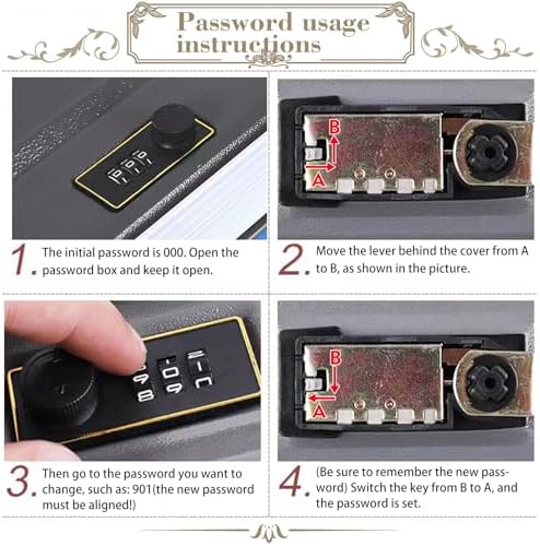 Decorative Book Safe with Combination Lock, Diversion Faux Book Hidden Safe - Image 6