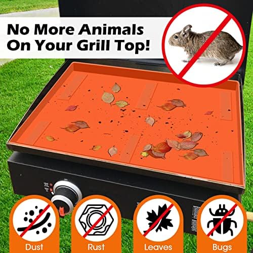 Blackstone 22" Griddle Mat Silicone with Magnetic Protective Cover - Orange - Image 4