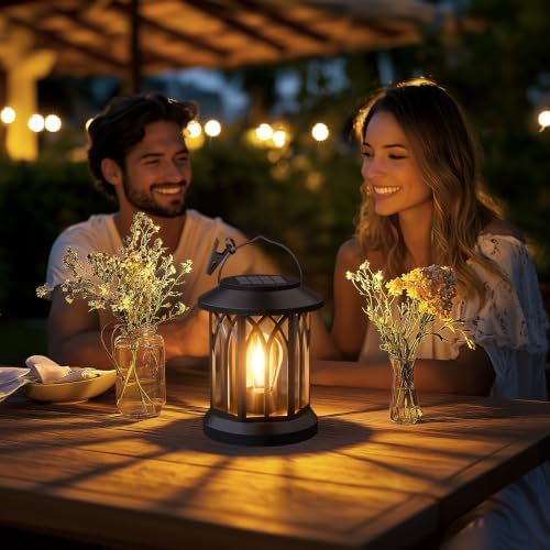 Hanging Solar Lanterns Outdoor Waterproof: 2 Pack Garden Lantern Decorative - Image 4