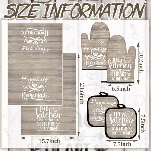 Sratte 6 Pcs Kitchen Decor Accessories Set, Kitchen, Brown Wood Grain - Image 4