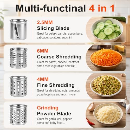 Large Stainless Steel Slicer Shredder Attachment for KitchenAid Mixers - Image 2