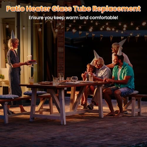 Patio Heater Glass Tube Replacement 51.2" Tall 4" Diameter - Image 6