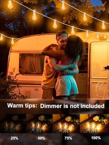 Outdoor String Lights White 300FT Waterproof Lights for Patio Wedding Porch - Image 3