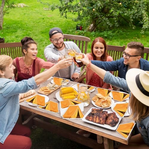 100 Pcs Camping Napkins Happy Camper Party Decorations Tent Camping Napkins Disposable Tent Theme Birthday Party Supplies Decor for Kids Boys Girls Labor Day Outdoor Adventure Baby Shower - Image 5