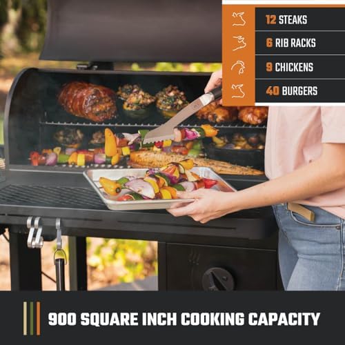 Oklahoma Joe's Tahoma 900 Auto-Feed Charcoal Smoker and Grill w/Wi-Fi with 900 sq. in. Cooking Area in Black - Image 5