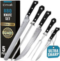 Cutluxe Butcher Knife Set, 5-Piece Slicing Carving Knives for Meat Cutting by Cutluxe