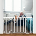 owlie 29 to 57 Inch Wide Baby Gate with Door for Stairs Doorways by owlieextrawidebabygate